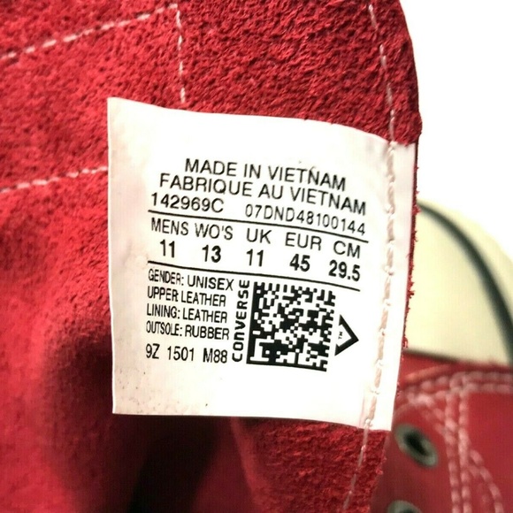 Converse X John Varvatos 11 Star Player EV Low Red - Picture 7 of 8